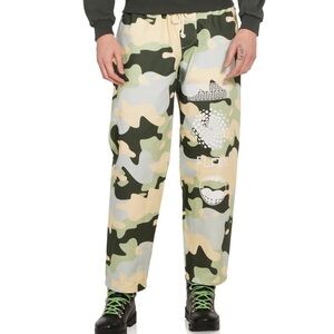 NEW Flan Labs ROQUEFORT WIDE-LEG PANTS Mens XS Camouflage Jogger new with tags